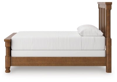Rowlenstown Queen Poster Bed - Light Brown Poster Bed modern furniture Contempo Furniture
