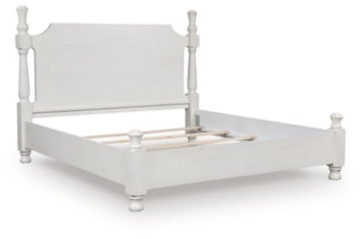 Rowlenstown Queen Poster Bed - White Poster Bed modern furniture Contempo Furniture