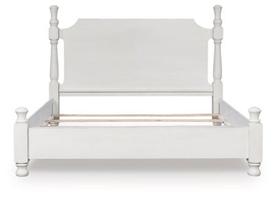 Rowlenstown Queen Poster Bed - White Poster Bed modern furniture Contempo Furniture