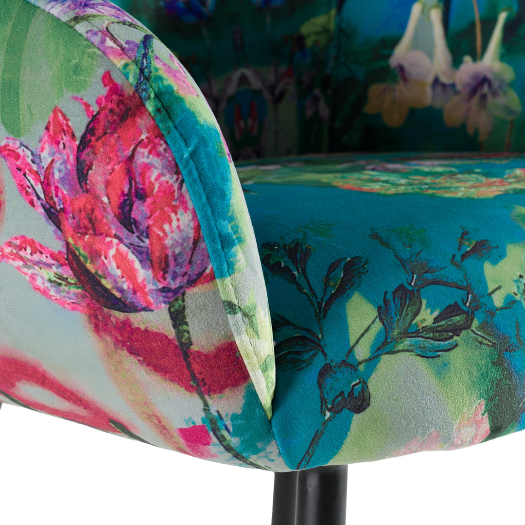 Roxann  Modern Counter Stool in Funky Velvet