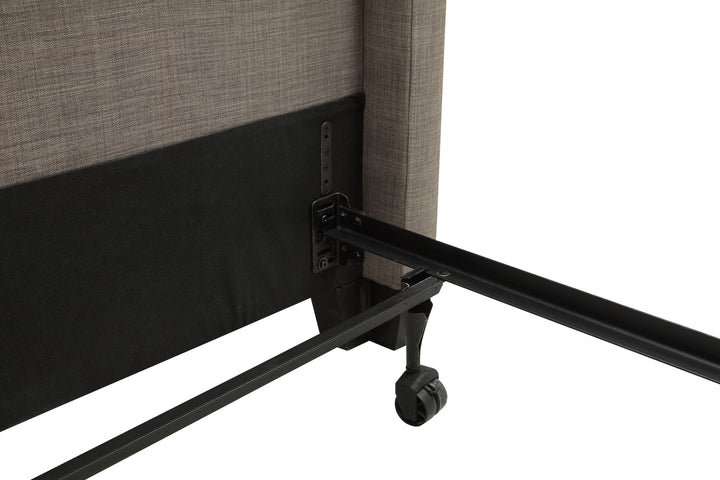 Royal Tufted Upholstered Headboard in Dolphin Linen Headboard modern furniture Contempo Furniture