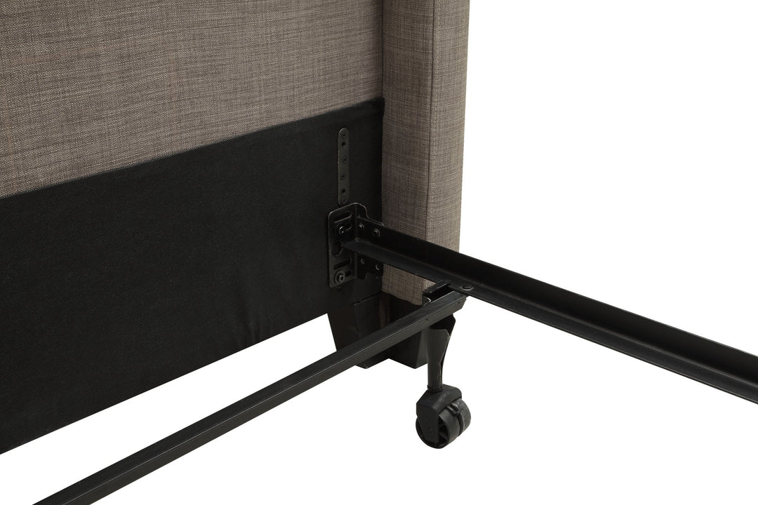 Royal Tufted Upholstered Headboard in Dolphin Linen Headboard modern furniture Contempo Furniture