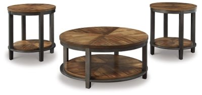 Roybeck Table (Set of 3) - Dark Brown Table Set modern furniture Contempo Furniture