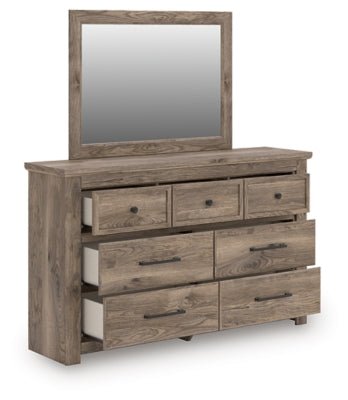 Rusticott Dresser and Mirror - Light Brown Dresser & Mirror modern furniture Contempo Furniture