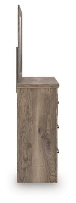 Rusticott Dresser and Mirror - Light Brown Dresser & Mirror modern furniture Contempo Furniture