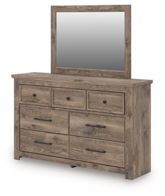 Rusticott Dresser and Mirror - Light Brown Dresser & Mirror modern furniture Contempo Furniture