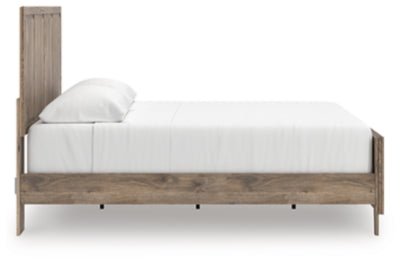 Rusticott King Panel Bed - Light Brown Panel Bed modern furniture Contempo Furniture