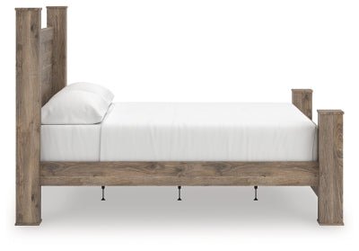 Rusticott King Poster Bed - Light Brown Poster Bed modern furniture Contempo Furniture