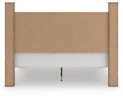 Rusticott King Poster Bed - Light Brown Poster Bed modern furniture Contempo Furniture