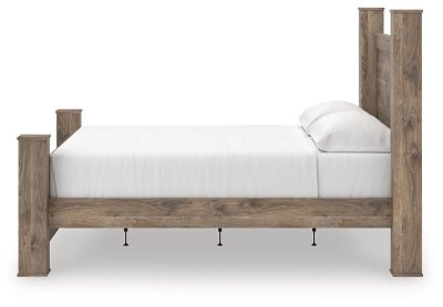 Rusticott King Poster Bed - Light Brown Poster Bed modern furniture Contempo Furniture
