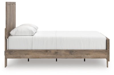 Rusticott Queen Panel Bed - Light Brown Panel Bed modern furniture Contempo Furniture
