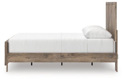 Rusticott Queen Panel Bed - Light Brown Panel Bed modern furniture Contempo Furniture