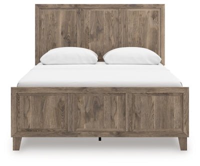 Rusticott Queen Panel Bed - Light Brown Panel Bed modern furniture Contempo Furniture