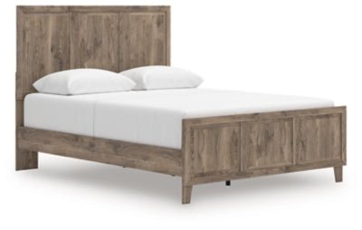 Rusticott Queen Panel Bed - Light Brown Panel Bed modern furniture Contempo Furniture