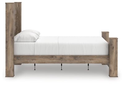 Rusticott Queen Poster Bed - Light Brown Poster Bed modern furniture Contempo Furniture
