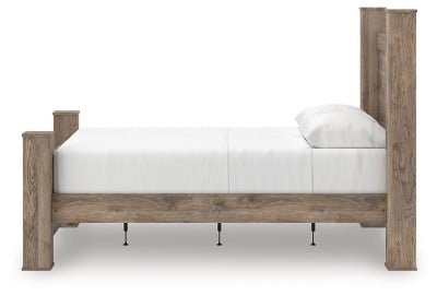 Rusticott Queen Poster Bed - Light Brown Poster Bed modern furniture Contempo Furniture