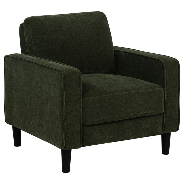 Ruth - 3 Piece Fabric Upholstered Track Arm Sofa - Matcha Green 3 - Piece Living Room Set modern furniture Contempo Furniture