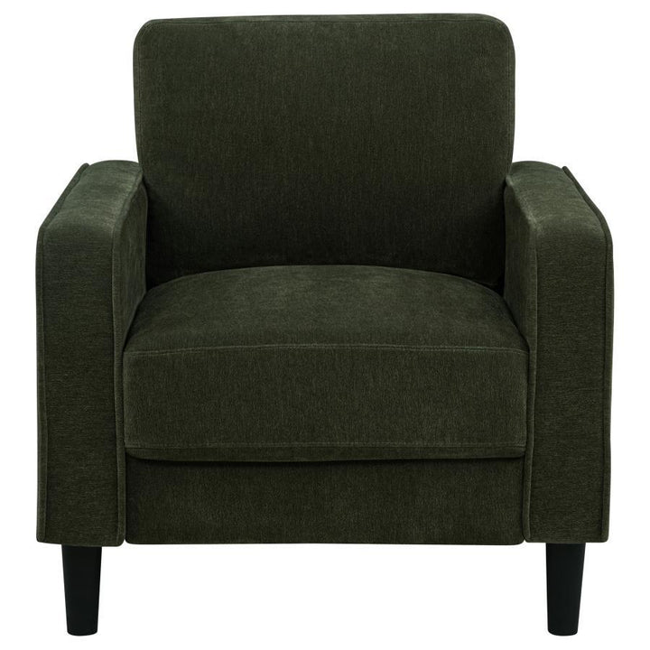 Ruth - 3 Piece Fabric Upholstered Track Arm Sofa - Matcha Green 3 - Piece Living Room Set modern furniture Contempo Furniture