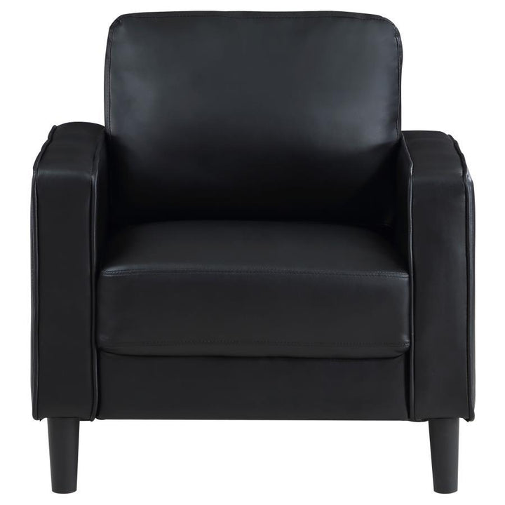 Ruth - 3 Piece Upholstered Track Arm Sofa Set - Black 3 - Piece Living Room Set modern furniture Contempo Furniture