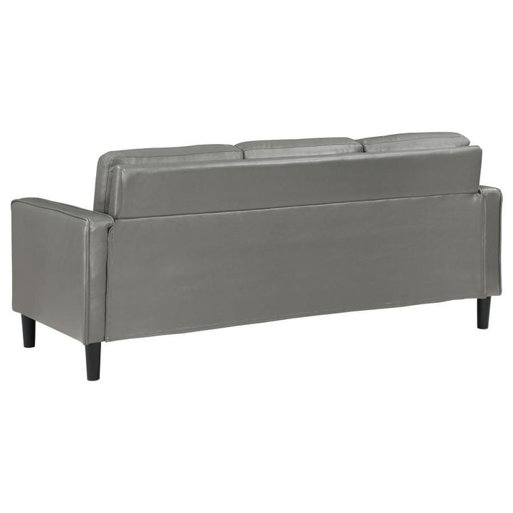 Ruth - 3 Piece Upholstered Track Arm Sofa Set - Gray 3 - Piece Living Room Set modern furniture Contempo Furniture