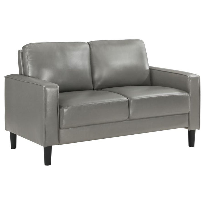 Ruth - 3 Piece Upholstered Track Arm Sofa Set - Gray 3 - Piece Living Room Set modern furniture Contempo Furniture