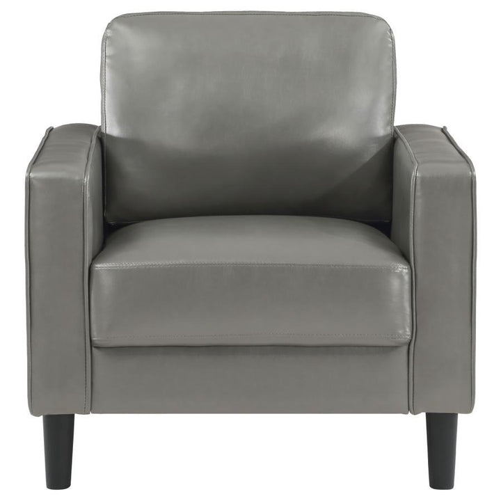Ruth - 3 Piece Upholstered Track Arm Sofa Set - Gray 3 - Piece Living Room Set modern furniture Contempo Furniture