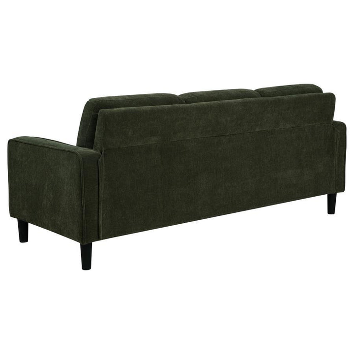 Ruth - 77" Fabric Upholstered Track Arm Sofa - Matcha Green Stationary Sofa modern furniture Contempo Furniture