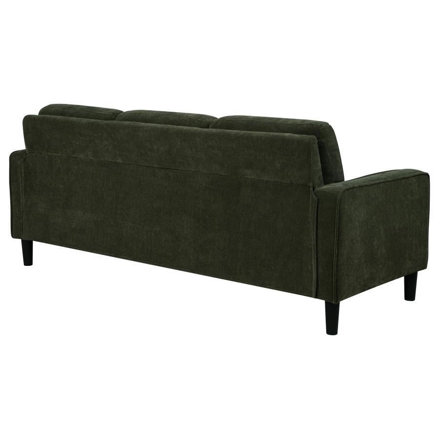 Ruth - 77" Fabric Upholstered Track Arm Sofa - Matcha Green Stationary Sofa modern furniture Contempo Furniture