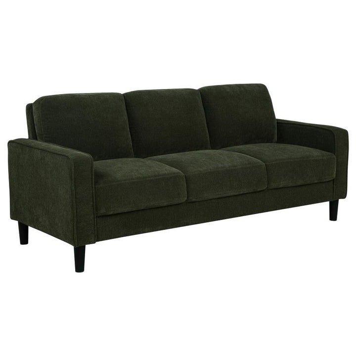 Ruth - 77" Fabric Upholstered Track Arm Sofa - Matcha Green Stationary Sofa modern furniture Contempo Furniture