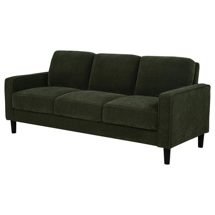 Ruth - 77" Fabric Upholstered Track Arm Sofa - Matcha Green Stationary Sofa modern furniture Contempo Furniture