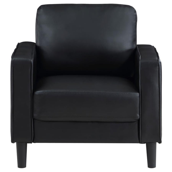 Ruth - Upholstered Track Arm Accent Chair - Black Arm Chair modern furniture Contempo Furniture