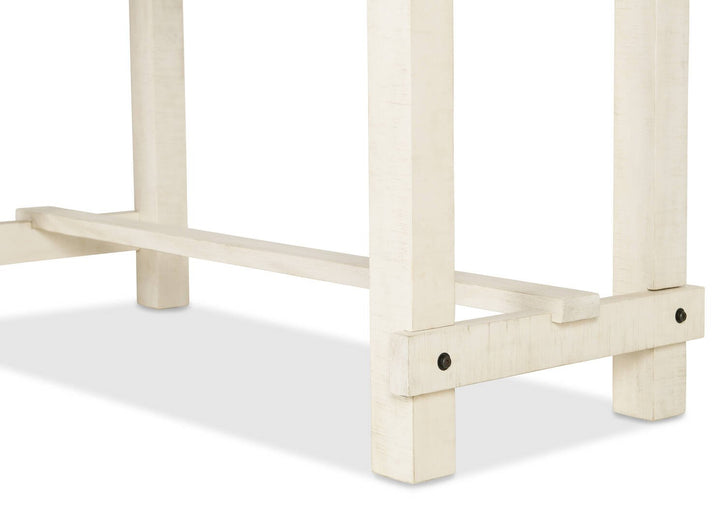 Rutherford Rectangular Wooden Counter Table in Drift and Antique White Counter Table modern furniture Contempo Furniture