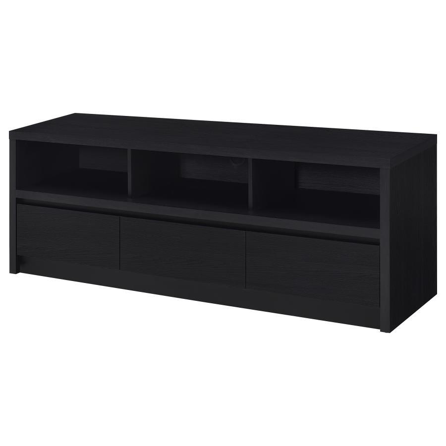 Rutland - 59" 3 - Drawer TV Stand Media Console - Black TV Stand modern furniture Contempo Furniture