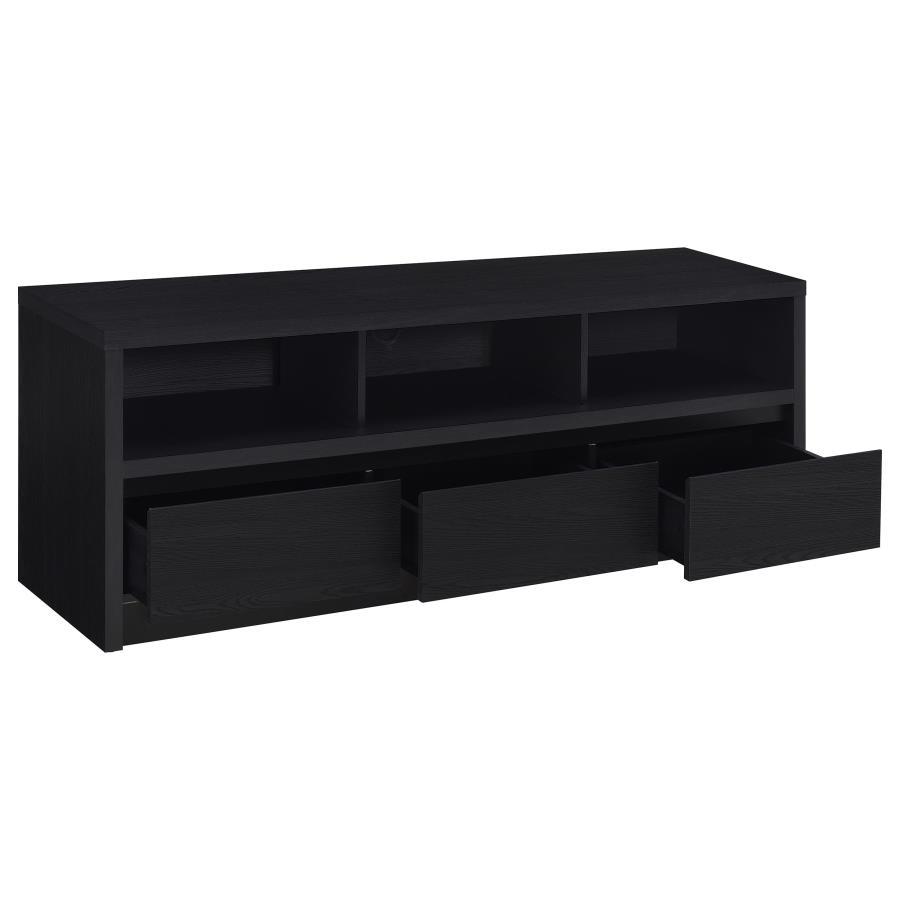 Rutland - 59" 3 - Drawer TV Stand Media Console - Black TV Stand modern furniture Contempo Furniture
