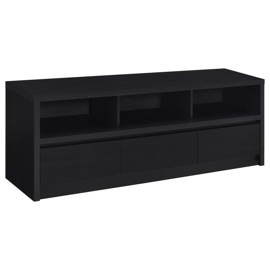 Rutland - 59" 3 - Drawer TV Stand Media Console - Black TV Stand modern furniture Contempo Furniture