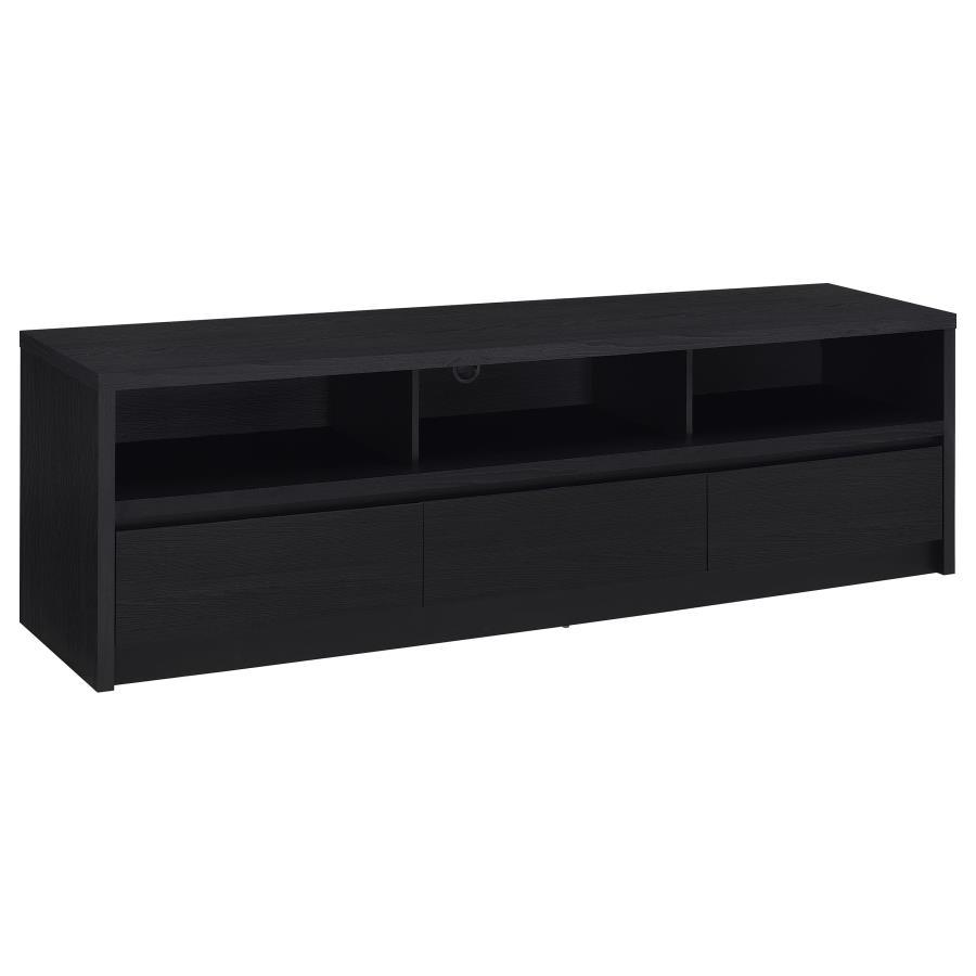 Rutland - 78" 3 - Drawer TV Stand Media Console - Black TV Stand modern furniture Contempo Furniture
