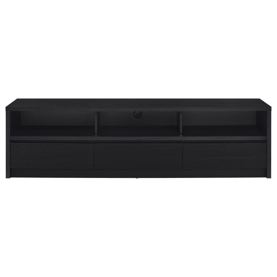 Rutland - 78" 3 - Drawer TV Stand Media Console - Black TV Stand modern furniture Contempo Furniture
