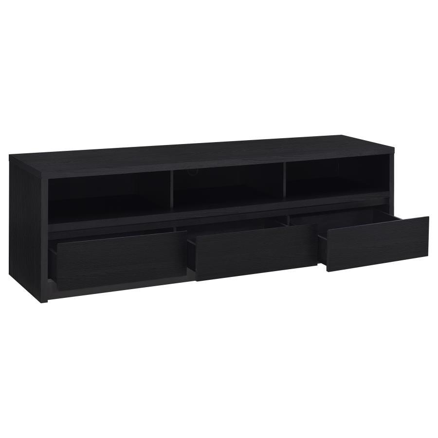 Rutland - 78" 3 - Drawer TV Stand Media Console - Black TV Stand modern furniture Contempo Furniture