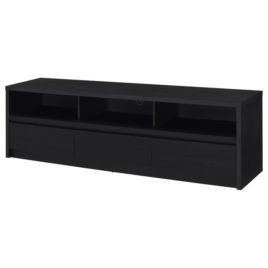 Rutland - 78" 3 - Drawer TV Stand Media Console - Black TV Stand modern furniture Contempo Furniture