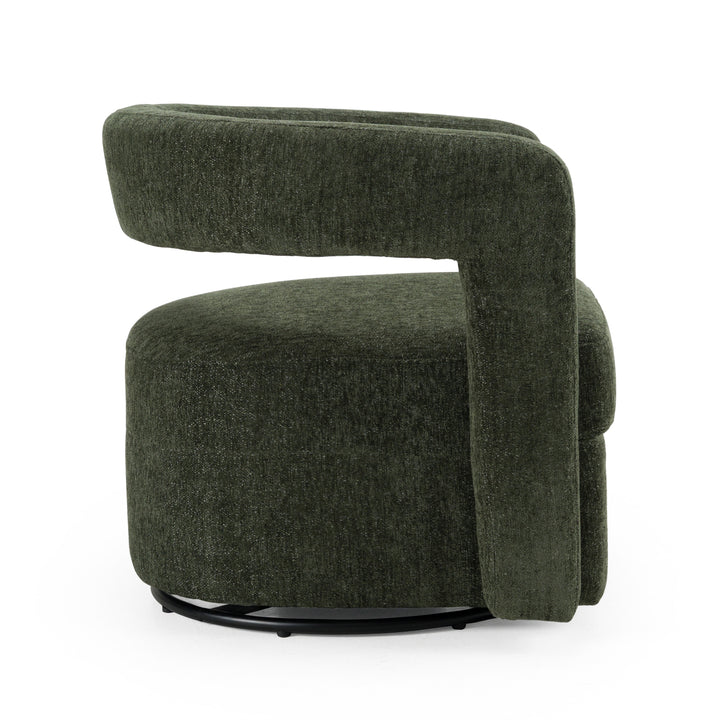 Ryan - Modern Olive Green Fabric Swivel Accent Chair