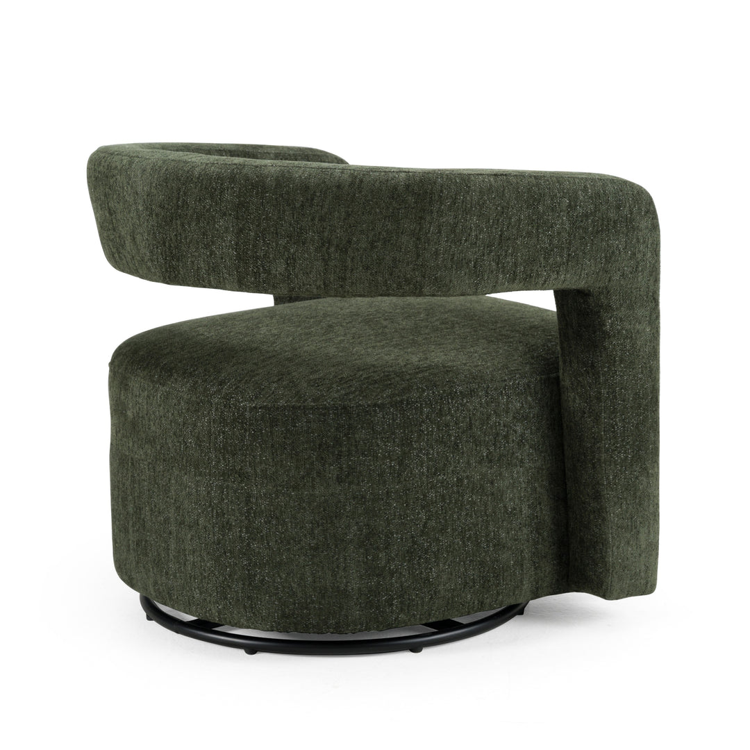 Ryan - Modern Olive Green Fabric Swivel Accent Chair