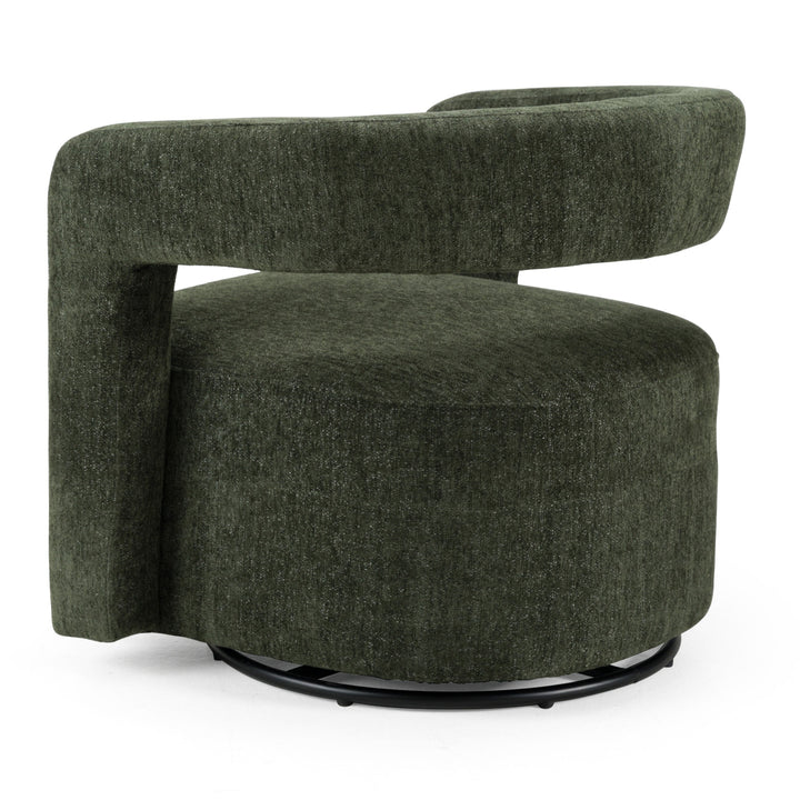 Ryan - Modern Olive Green Fabric Swivel Accent Chair