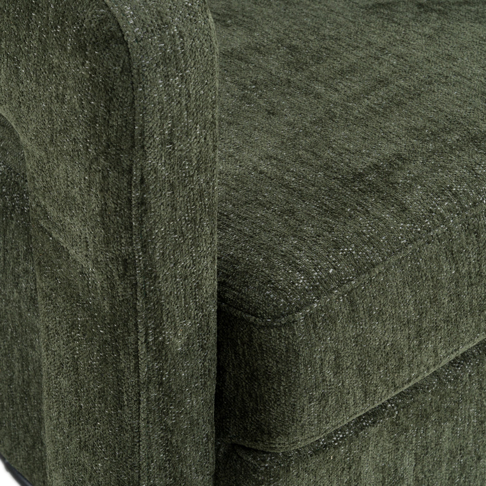 Ryan - Modern Olive Green Fabric Swivel Accent Chair - View 4