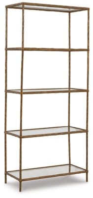 Ryandale Bookcase - Dark Brown Etageres modern furniture Contempo Furniture