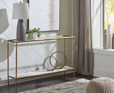 Ryandale Console Sofa Table - Dark Brown Sofa Table modern furniture Contempo Furniture