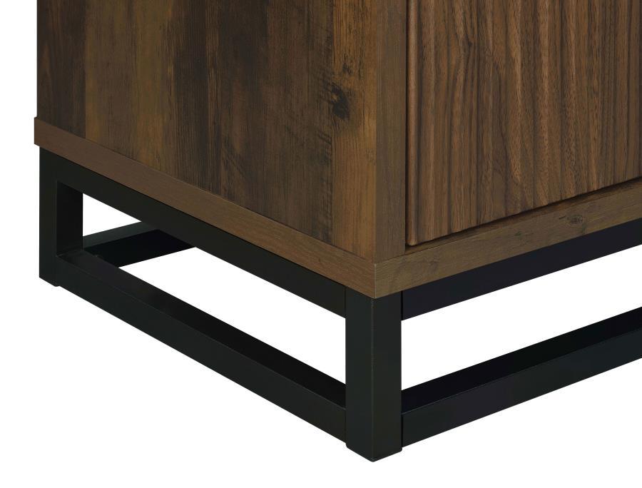 Ryatt - 4 Door Engineered Wood Accent Cabinet - Dark Pine Accent Cabinet modern furniture Contempo Furniture
