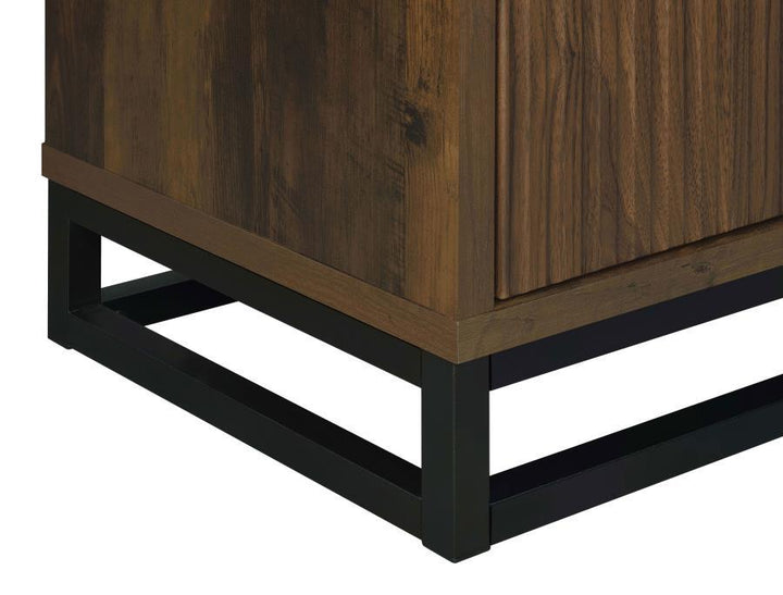 Ryatt - 4 Door Engineered Wood Accent Cabinet - Dark Pine Accent Cabinet modern furniture Contempo Furniture