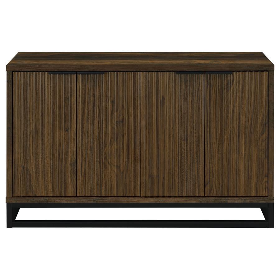 Ryatt - 4 Door Engineered Wood Accent Cabinet - Dark Pine Accent Cabinet modern furniture Contempo Furniture