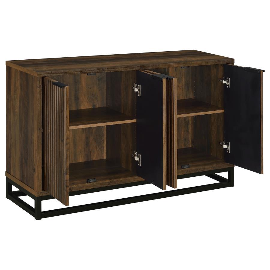 Ryatt - 4 Door Engineered Wood Accent Cabinet - Dark Pine Accent Cabinet modern furniture Contempo Furniture