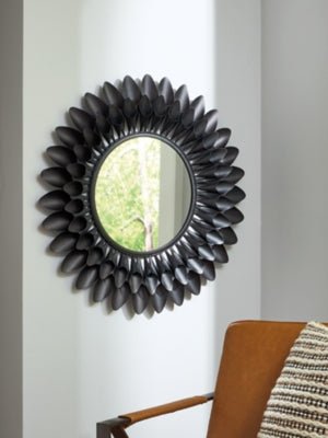 Ryenmour Accent Mirror - Black Accent Mirror modern furniture Contempo Furniture